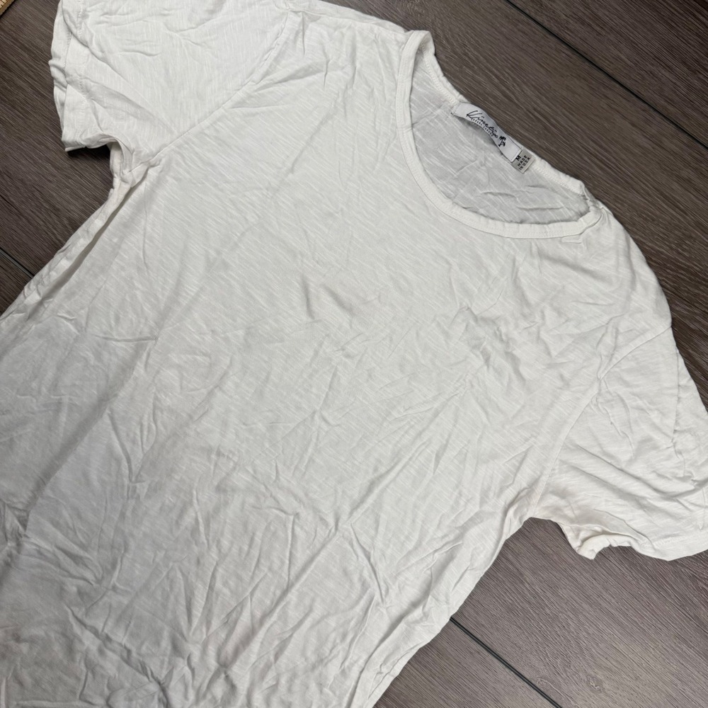 Kinetix Women T-Shirt Casual Luxury Cotton Modal Slub White Medium